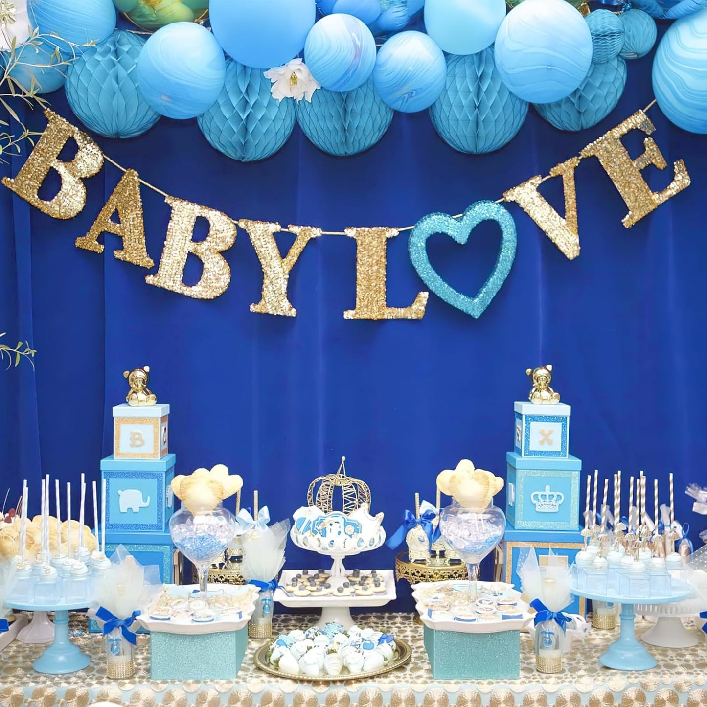 Royal Blue Backdrop Curtains Polyester: 6 Panels 5ft x 10ft Photography Backdrop Drapes - Wedding Party Birthday Decorations