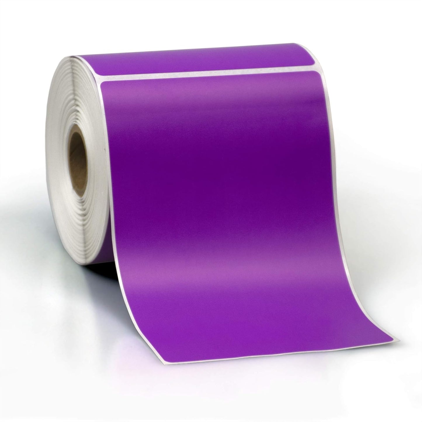 4" X 6" Direct Thermal Perforated Stickers Labels for Shipping Labels, Inventory, and Color Coding - Compatible with Zebra, Rollo, Godex and More (Purple, 12 Rolls)