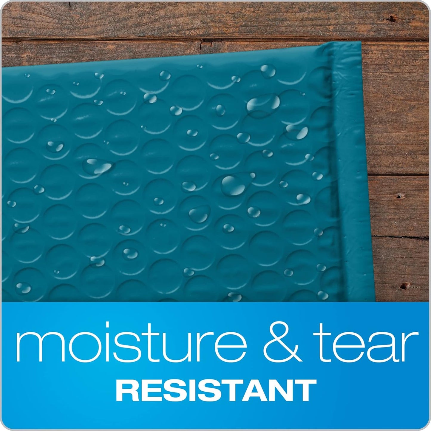 Quality Park Bubble Mailers, 6 x 9 Inch, Blue Poly Mailers, Padded Envelopes, Shipping Envelopes, Water Resistant, Self Seal, 50 Per Box (QUA85862)