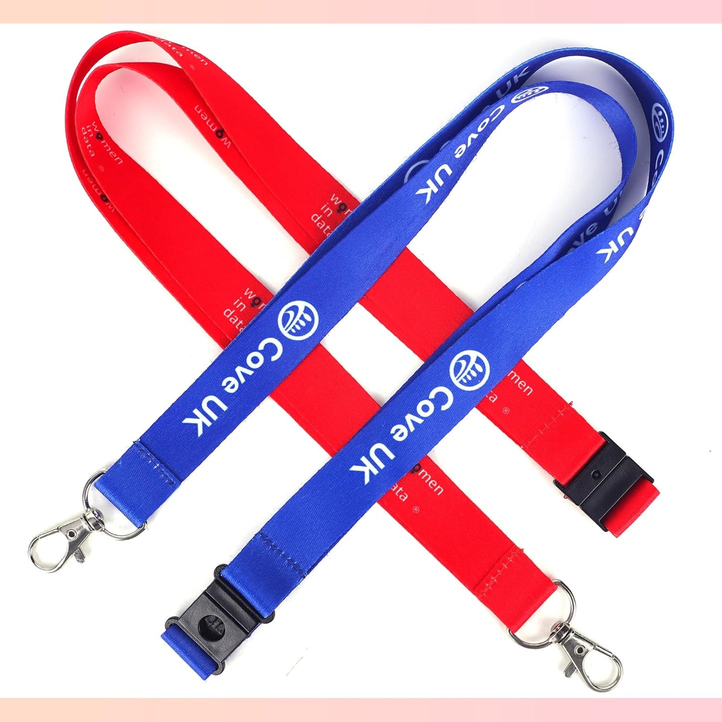 Custom Lanyards Bulk 50/100/5000PCS Custom Breakaway Lanyards with Text/Logo/Photo/Name, Personalized Neck Strap ID Badge Lanyard for Office Keys School Events, Quick Customization