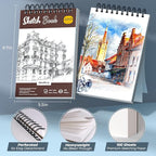 Nicpro 58 PCS Art Drawing Supplies Kit in Leather Case, Art Mechanical Pencil - Image 4