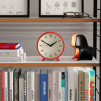 JONES CLOCKS® Venus Desk Clock | Modern Round Design | Red | Stylish Retro Look - Image 2