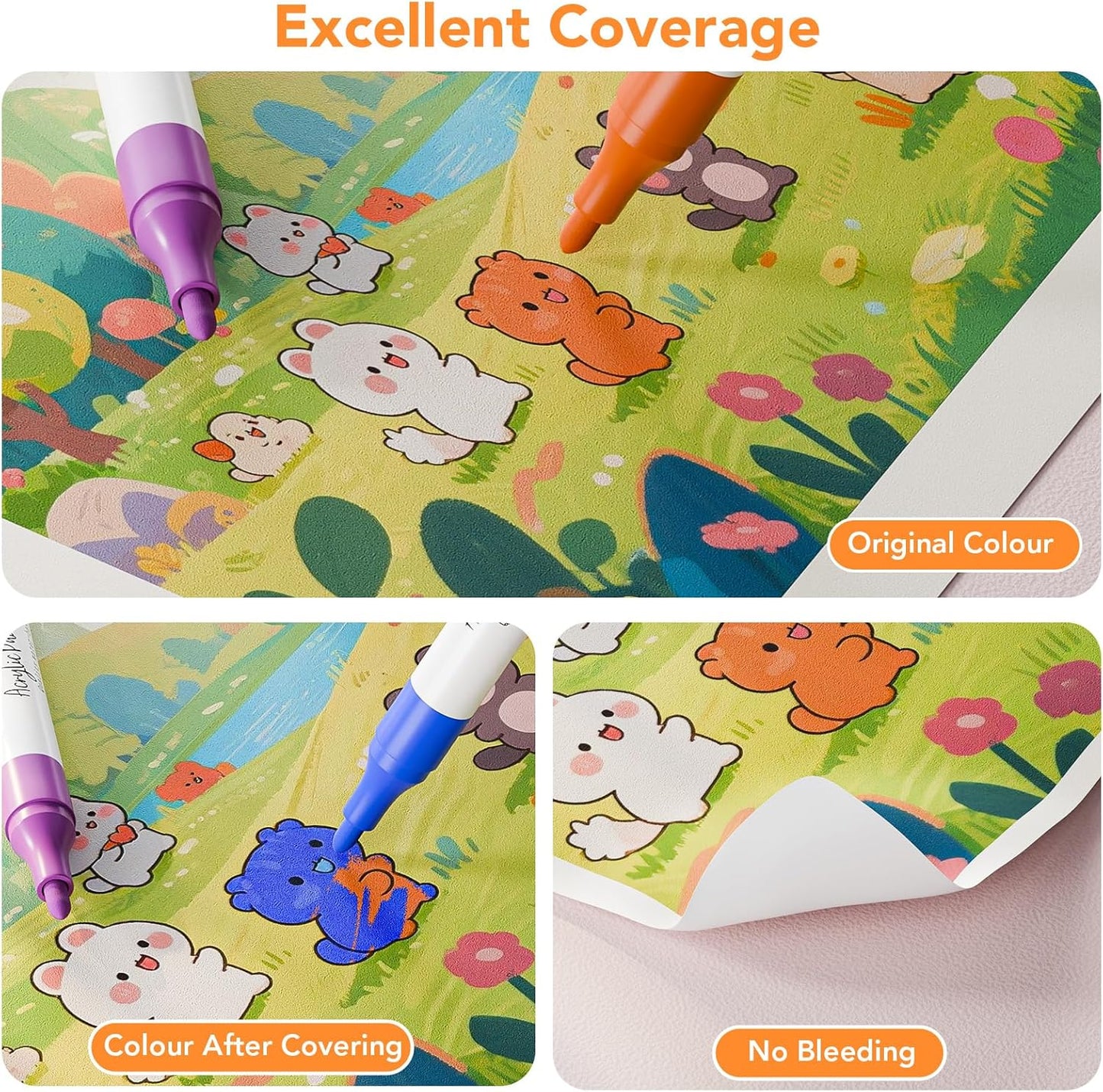 Acrylic Paint Markers,80 Colors Acrylic Markers,Dual Tip Paint Pens for Painting Rocks,Fabric,Wood, Glass,Coloring Books,Paper,DIY Crafts Art School Supplies for Adult,Drawing Pens