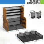 DAOUTIME 6-Tier Mesh Desk Organizer - Image 7