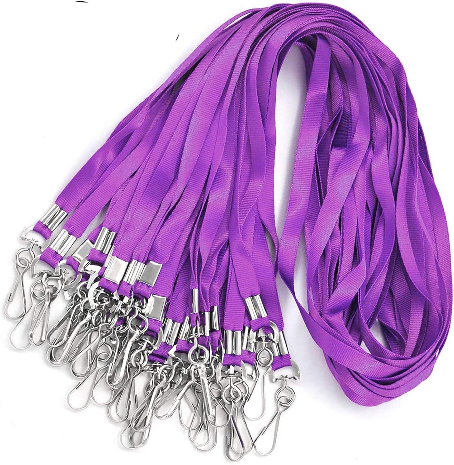 Bird Fiy Bulk Purple Lanyards for Id Badges Nylon Neck Flat Lanyard for ID Name Badge Holder/Name Tag