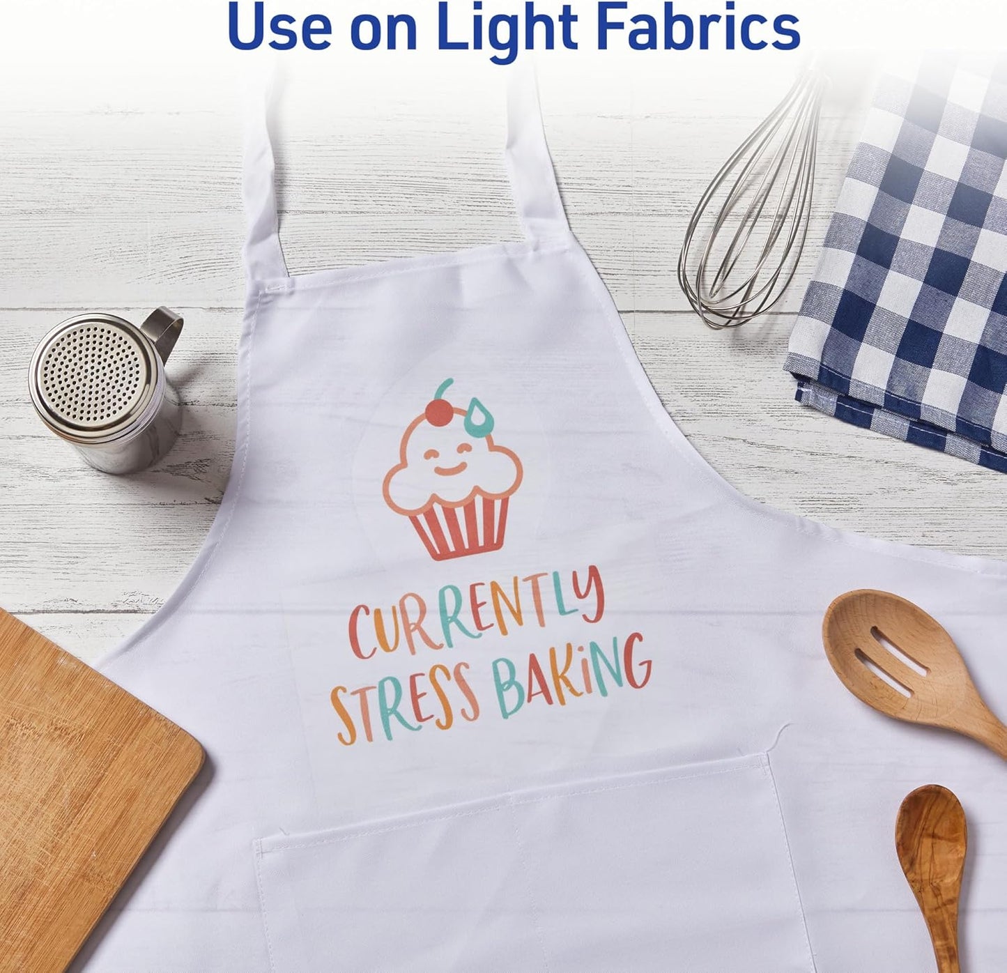 Avery Printable Heat Transfer Paper for Light Fabrics, 8.5" x 11", Inkjet Printer, 12 Iron On Transfers (3275)