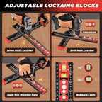 Saker 4-in-1 Drilling Positioning Ruler, Adjustable 13.78in Multifunctional T - Image 2
