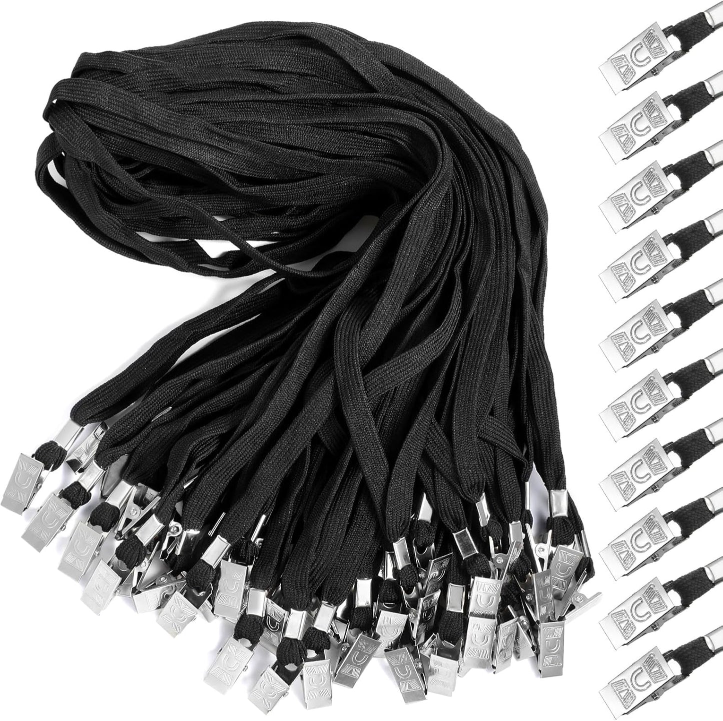 Marspark Lanyards Bulk with Clip Flat Neck Lanyard Badge Lanyard with Swivel Hook Lanyards for ID Cards Holder