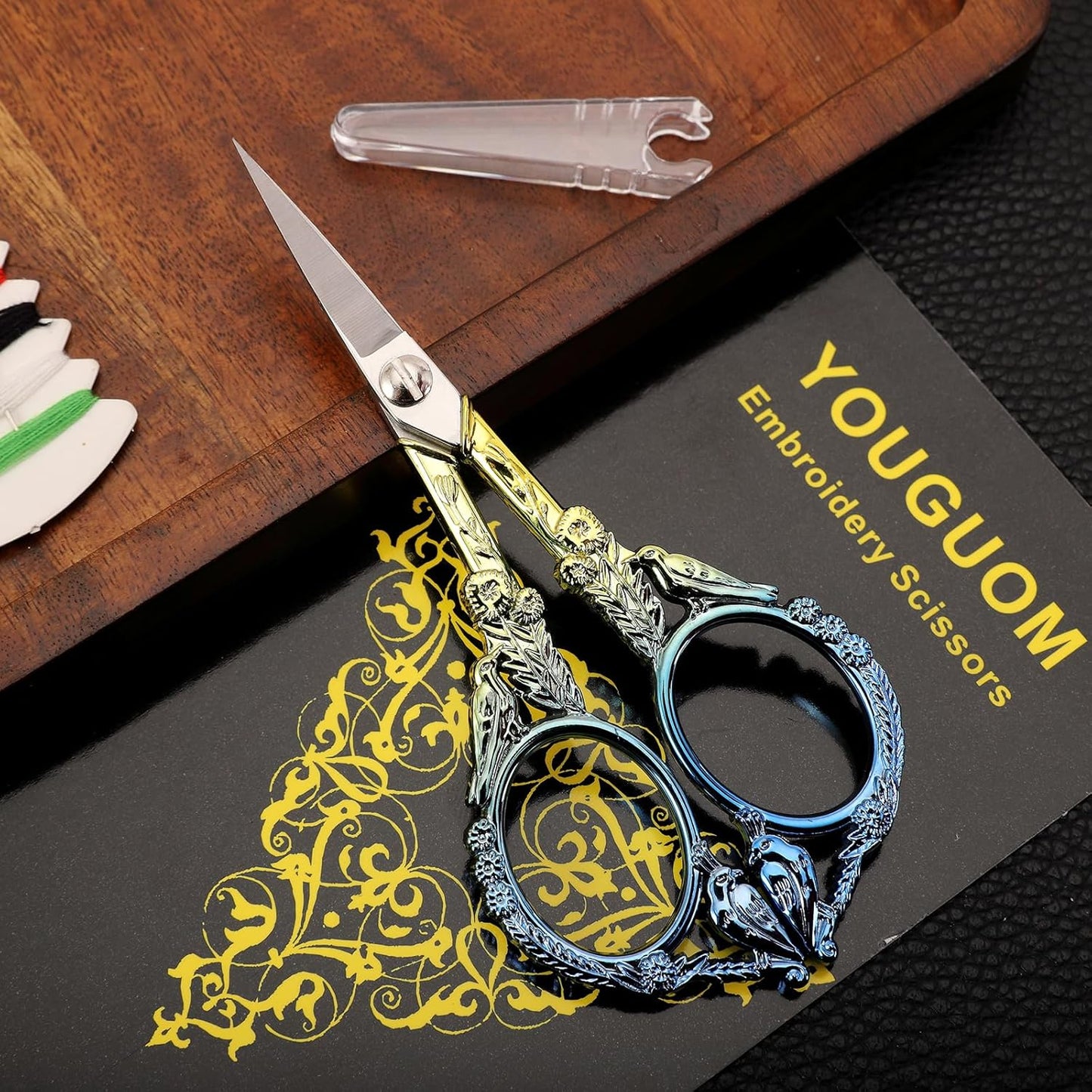 Small Craft Scissors, Little Travel Sharp Embroidery Scissors All Purpose, Straight Tips Mini Sewing Shears, Precision Detail Thread Cutting Snips