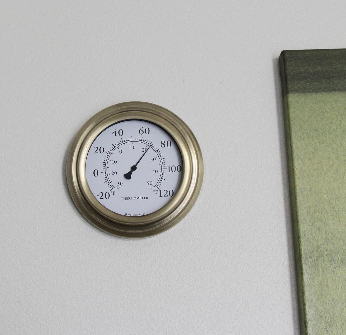 8" Antique Brass Finish Decorative Indoor/Outdoor Thermometer
