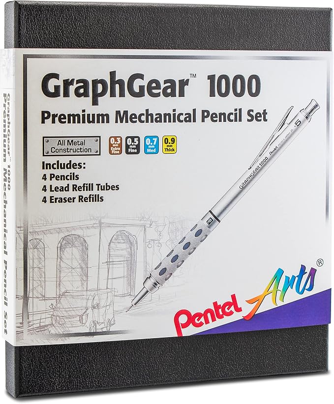Pentel Arts GraphGear 1000 Mechanical Pencil Premium Gift Set - Image 2