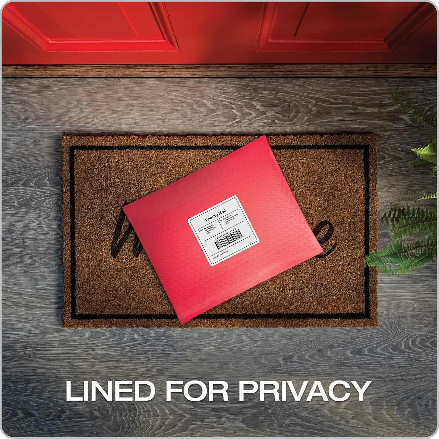 Quality Park Bubble Mailers, 8.25 x 11 Shipping Envelopes, Water Resistant Red Poly Padded Envelopes, Redi-Strip Peel Off Closure, 25/Box (QUA85869)
