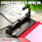Officemate Adjustable 3-Hole Punch, Medium Duty, 32-Sheet Capacity, Adjustable - Image 5