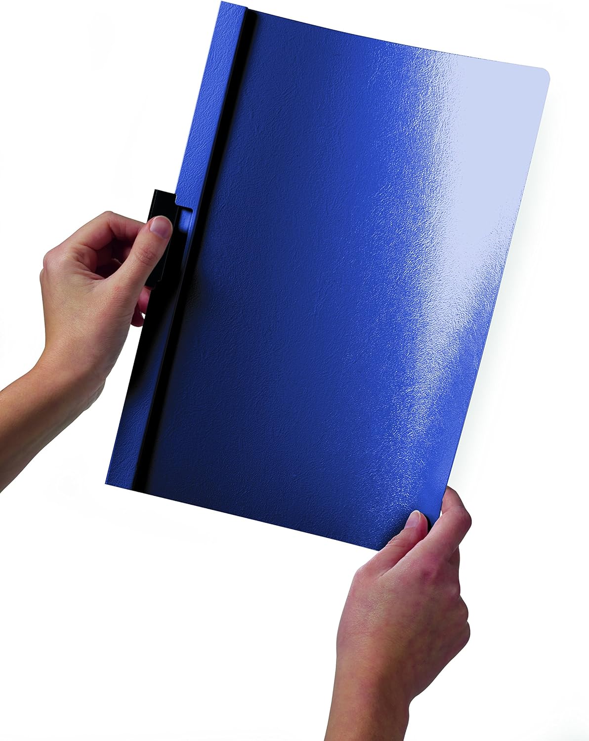 Durable Report Cover with DURACLIP, Letter-Size, Holds Up to 60 Pages, Clear Cover/Light Blue, 25 per Box (221406BX)