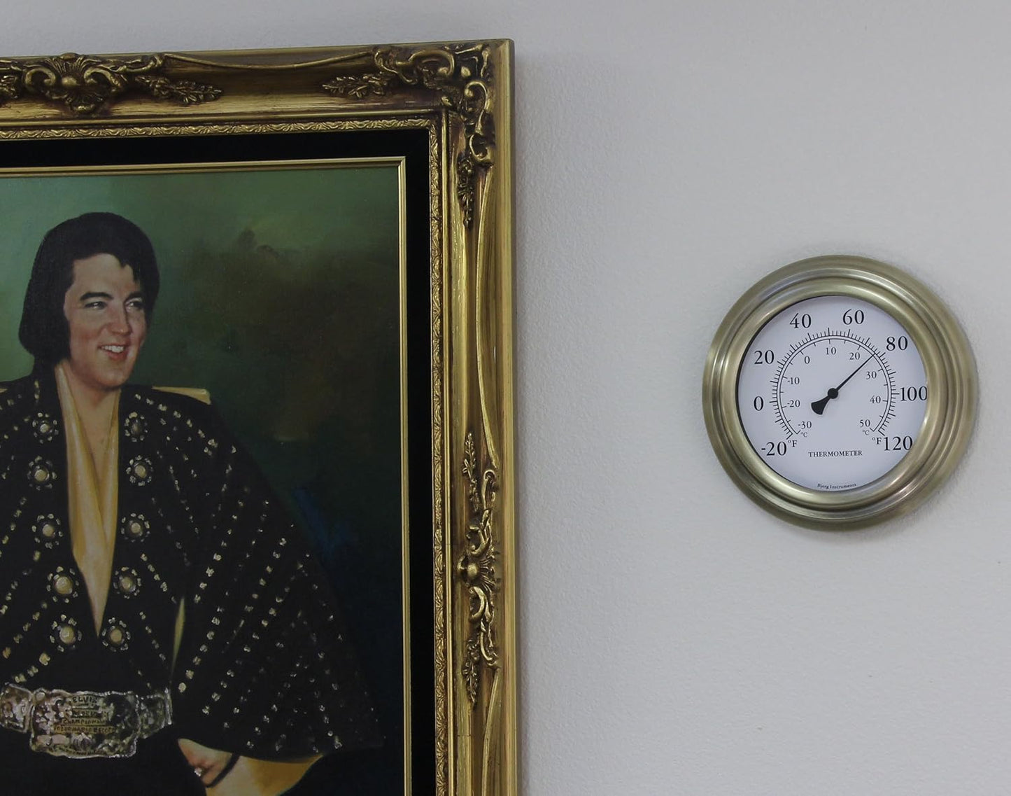 8" Antique Brass Finish Decorative Indoor/Outdoor Thermometer