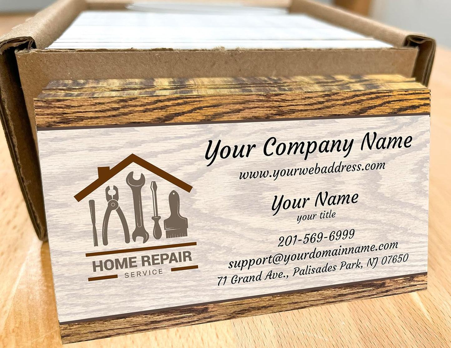 IMPACTONLINEPRINTING, Business Cards 100pcs - Thick Smooth16Pt Paper(350gsm), Handyman-1