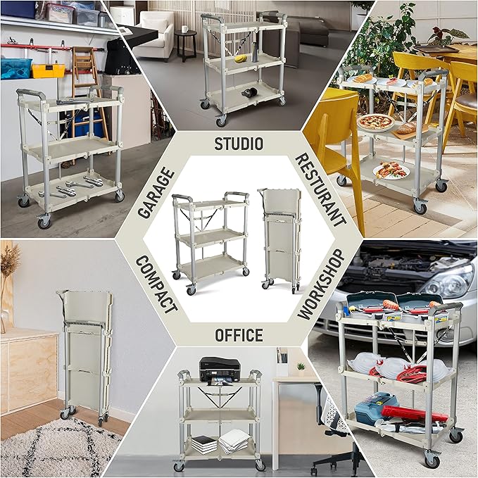 Olympia Tools 89-355 Pack N Roll Collapsible Service Cart, 300LB Capacity - Image 2