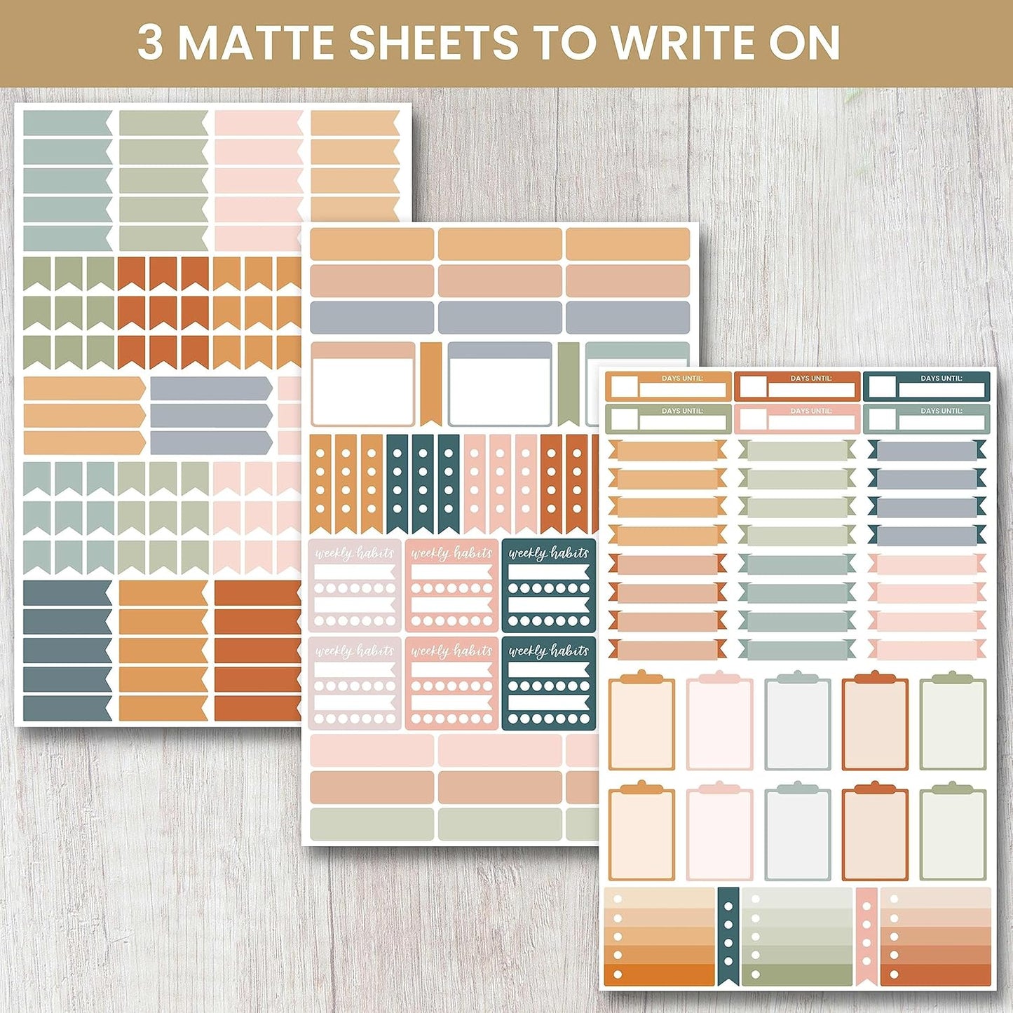 bloom daily planners Color Coding Planner Stickers - Muted Neutrals 1/4" Minimalist Dot Labels - Six Sheets, 1000+ Stickers Per Pack! - Sweater Weather