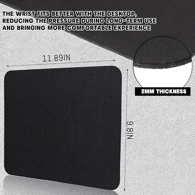 Crtiin 50 Pack Mouse Pad Bulk Computer Mouse Pad Gaming Mousepad - Image 2
