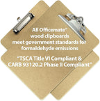 Officemate Recycled Wood Clipboards, Letter Size, Durable Hardboard Writing - Image 7
