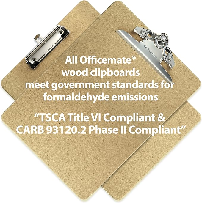 Officemate Recycled Wood Clipboards, Letter Size, Durable Hardboard Writing - Image 7