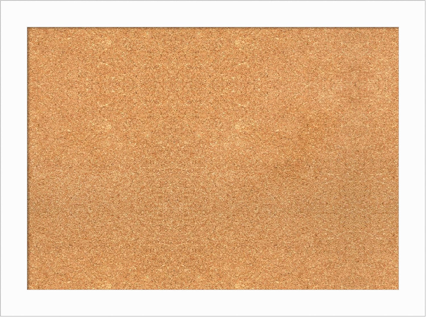 Amanti Art Natural Cork Board for Wall, 23x31 Vision Board with White Frame, Medium Corkboard Office Decor for Home Organization, Casual Corkboard Pinboard to Display Items for Home Organization in