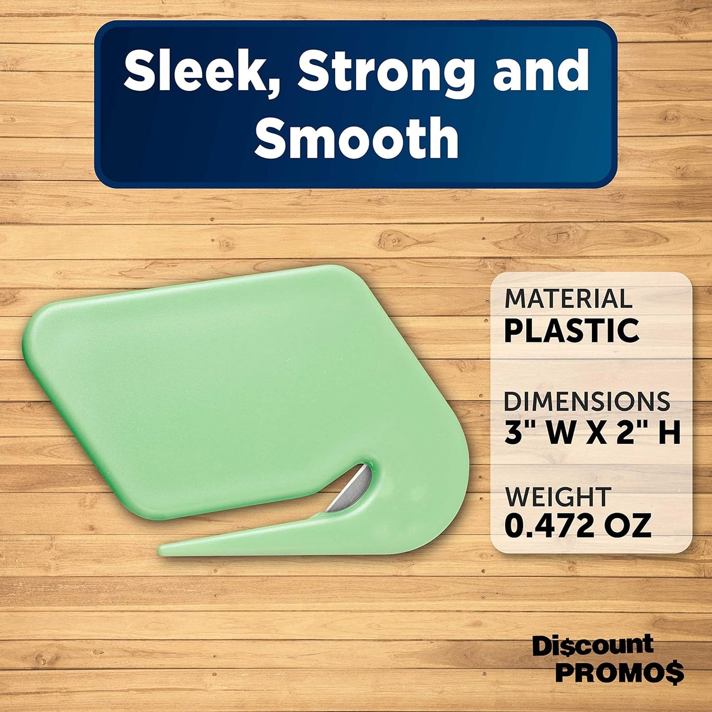 Translucent Plastic Letter Openers Set of 10, Bulk Pack - Perfect for Home or Office - Green