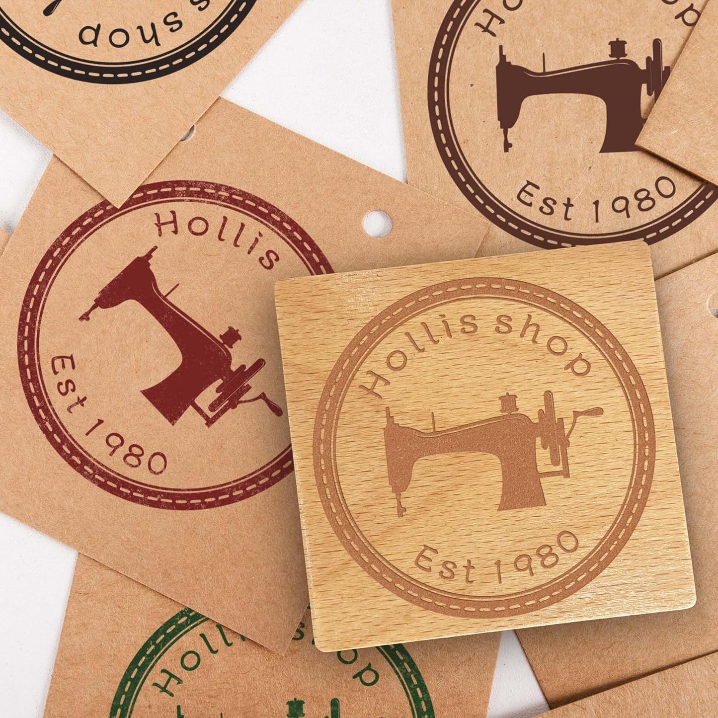 Custom Logo Stamp - Personalized Rubber Stamp - Multiple Size Options Available - Upload Your Logo (3"x3")