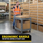 Rubbermaid Commercial Products BRUTE Heavy Duty 2-Shelf Utility/Service Cart - Image 5