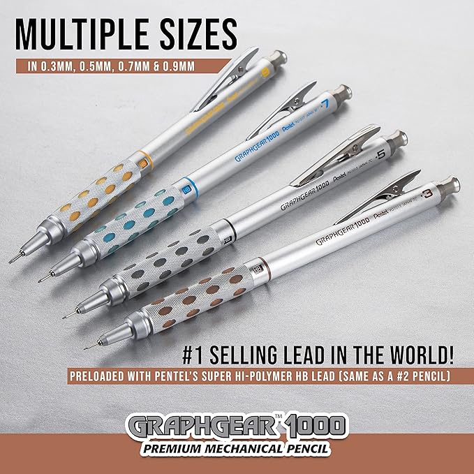 Pentel Arts GraphGear 1000 Mechanical Pencil Premium Gift Set - Image 4