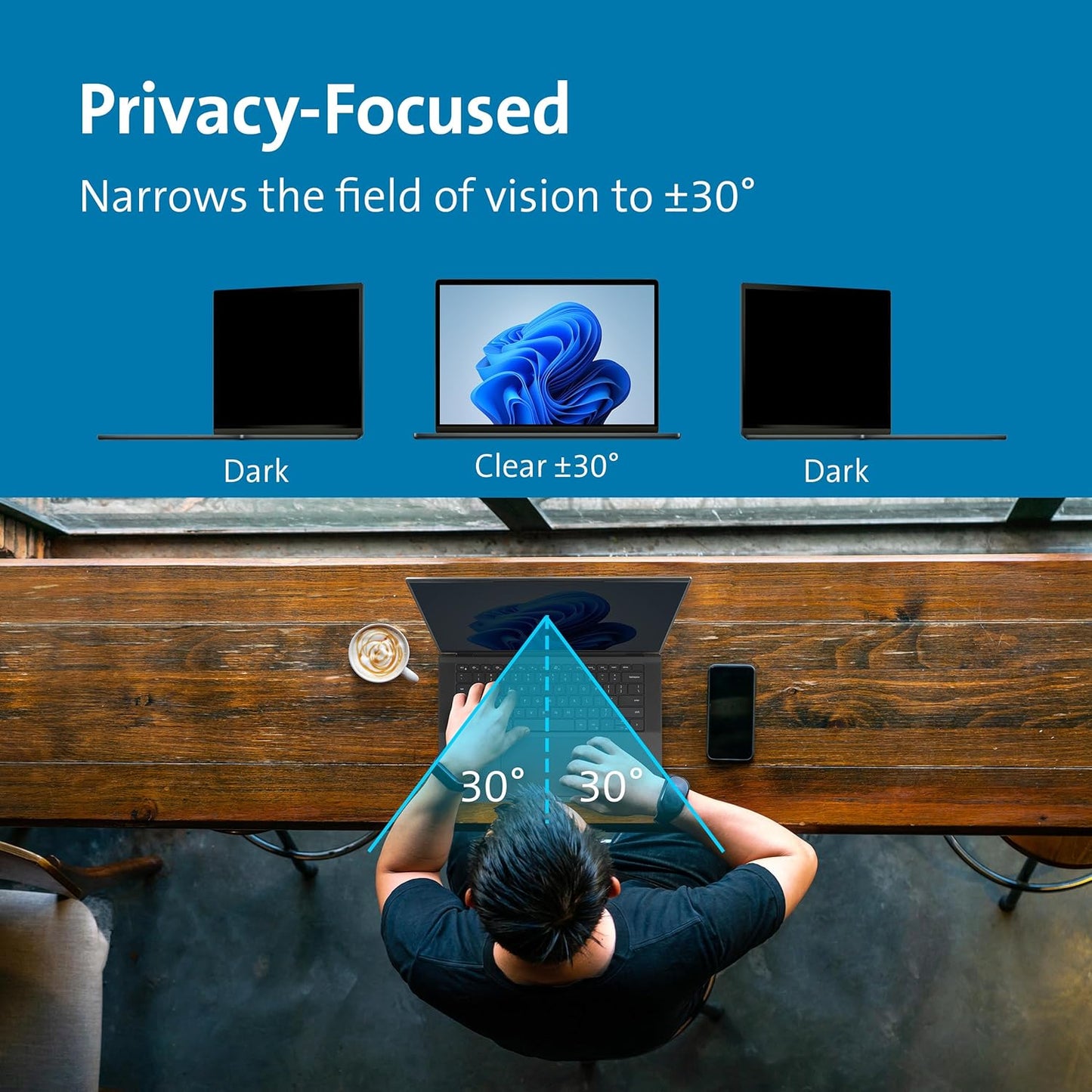 Kensington MagPro™ Magnetic Laptop Privacy Screen 13.3 inch, Removable 16:10 Laptop Privacy Filter, Anti-Glare, Blue Ray Reduction, Compatible with HP/Dell/Acer/Asus/Samsung/Lenovo (K55253WW)