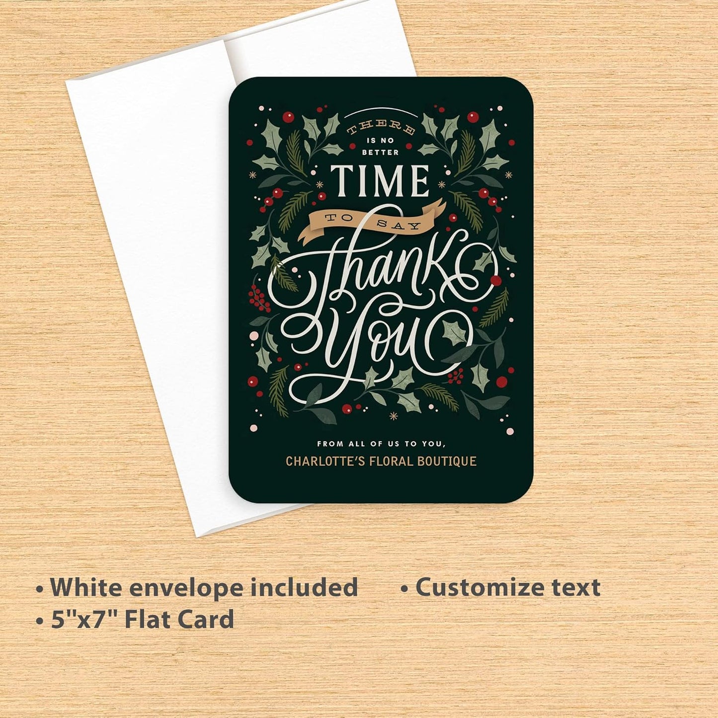 Let's Make Memories Personalized Business Christmas Cards with Envelopes - Premium Quality - 5x7-2025 Holiday Cards & White Envelopes - No Better Time - 150 ct