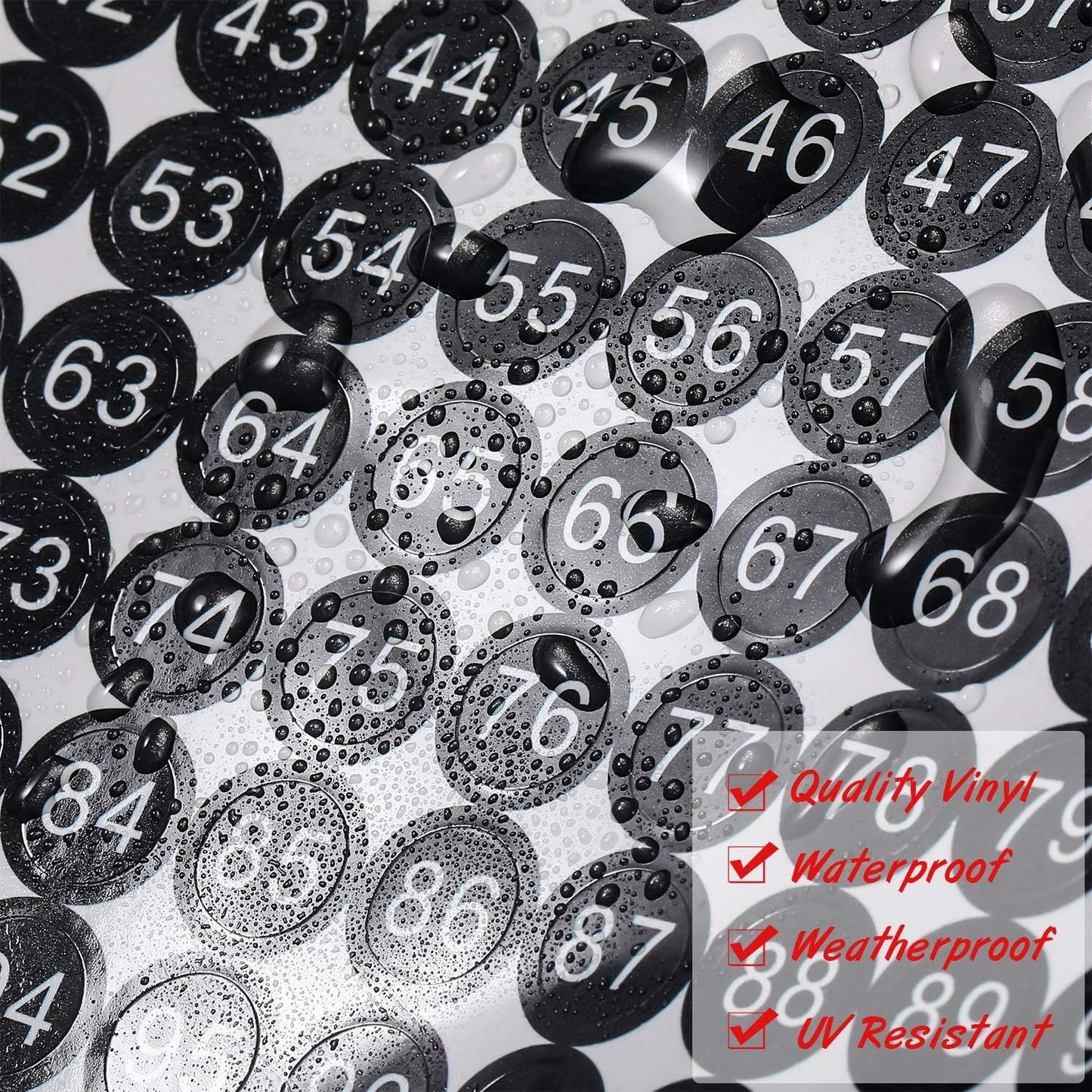 25 Sheets 1 to 100 Vinyl Consecutive Number Stickers 0.4 Inch Small Self-Adhesive Number Labels Waterproof Inventory Stickers Decal for Indoor, Outdoor, Storage, Classification, Boxes and Lockers