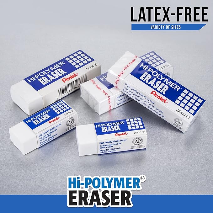 Pentel Hi-Polymer Block Eraser, Box of 48 - Image 6