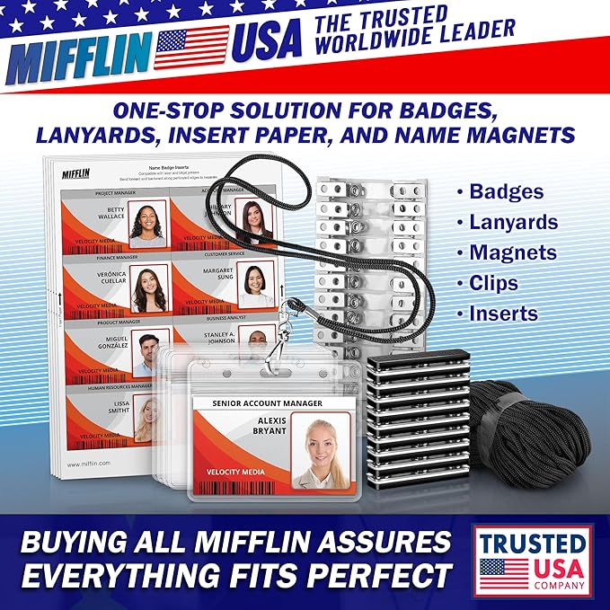 Mifflin-USA - ID Name Badge Holder - 4x3 Inch, Bulk 250 Pack - Quick Load - Image 5
