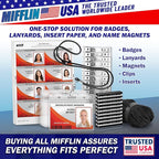 Mifflin-USA - ID Name Badge Holder - 4x3 Inch, Bulk 250 Pack - Quick Load - Image 5