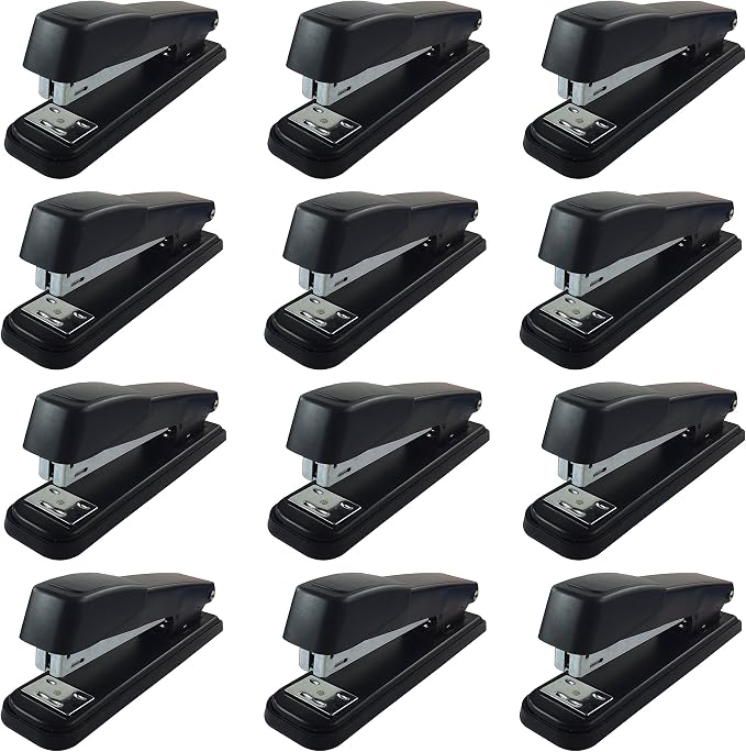 Clipco Stapler with 2000 Staples Full Desk Size Black by Clipco