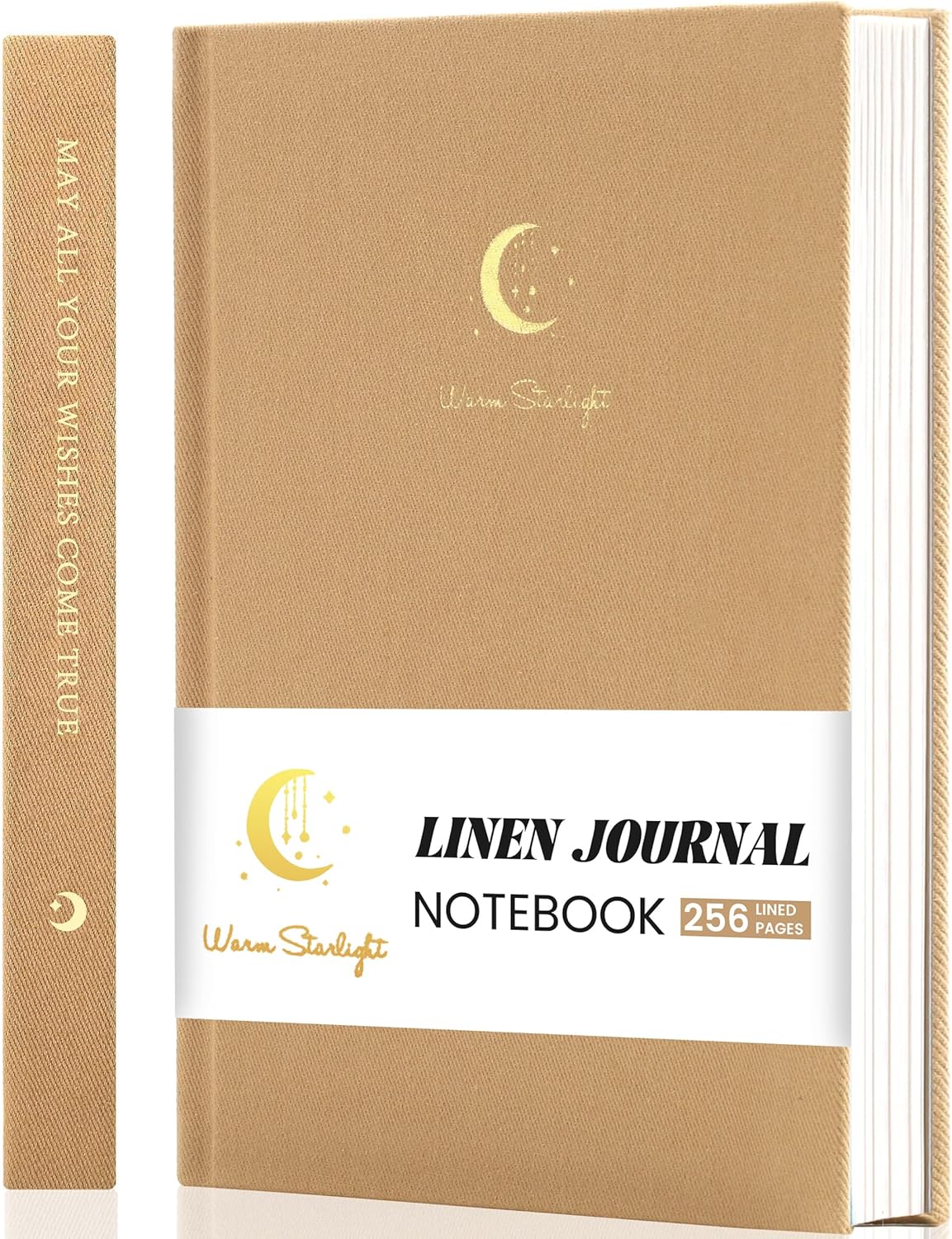 CAGIE Journal for Women Fabric Journal Notebook with 256 Pages 120 GSM Journals for Writing with Gift Box, 5.7x8.3 In, Brown