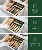 ROYAL CRAFT WOOD Luxury Bamboo Kitchen Drawer Organizer - Image 6