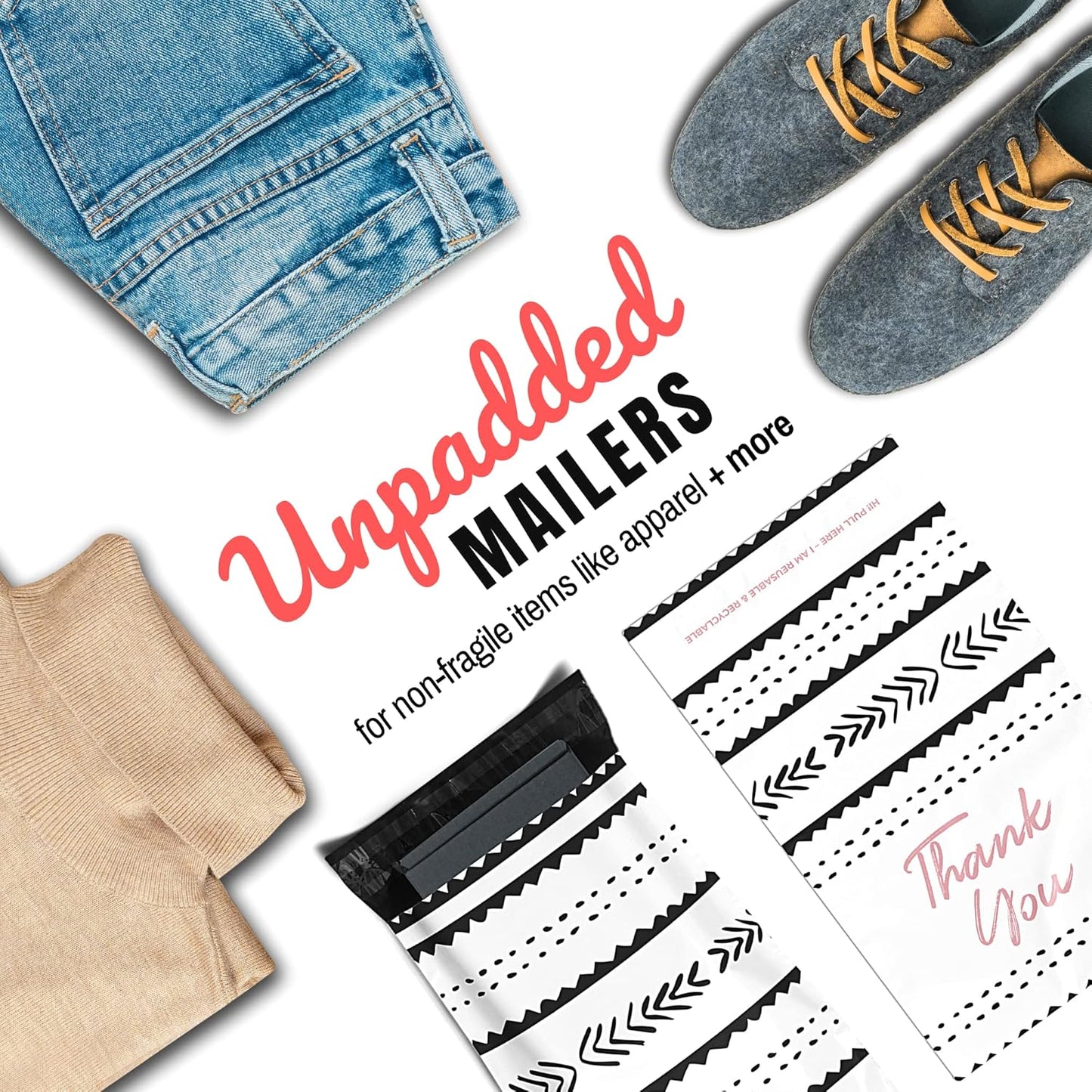 Poly Mailers 10x13 100 Pack | Self-Sealing Shipping Bags Envelopes for Small Business | Waterproof Durable Packaging | Variety Sample Pack | Thank You Floral Cheetah | à la mode Mailers